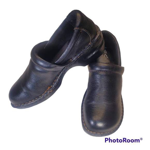 BOC Peggy Black Leather Clogs Women's 9.5 - Picture 2 of 10